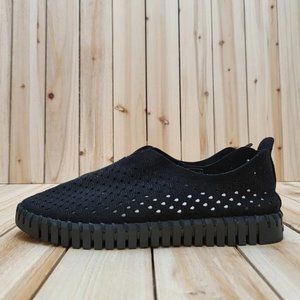 Ilse Jacobsen Women's Tulip 3575 Slip On Sneakers Size 39 EU Black Comfort Shoes